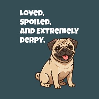 Derpy Fawn Pug Comfort Colors Vintage Shirt Funny Pug Lover Tee