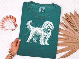 Comfort Colors Golden Doodle Sketch doodle dog shirt - photo 7