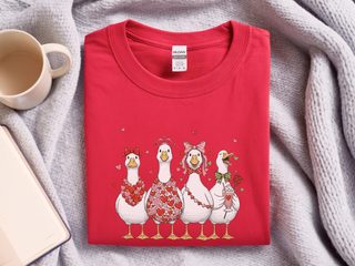 Four Feathery Valentines funny shirt - photo 5