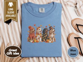 Festive Autumn Cavapoo Dogs doodle dog shirt - photo 5