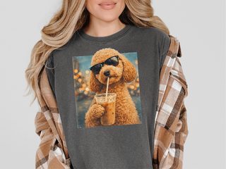 Comfort Colors Cockapoo Iced Coffee Cool Dog doodle dog shirt - photo 3