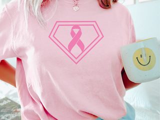 Superwoman Breast Cancer funny shirt - photo 2