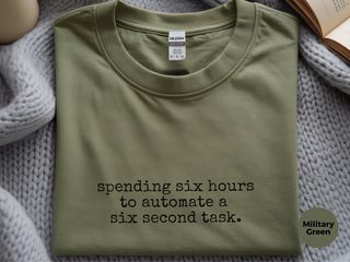 Spending Six Hours To Automate A Six Second Task funny shirt - photo 4