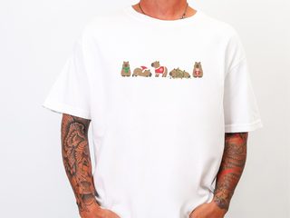 Festive Christmas Capybara Lineup funny shirt - photo 3