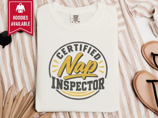 Certified Nap Inspector Round Badge funny shirt - photo 7
