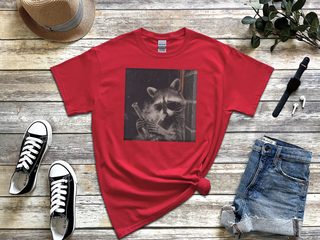 Raccoon Hitting A Bong funny shirt - photo 3