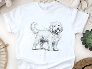 Goldendoodle Sketch funny shirt - photo 2