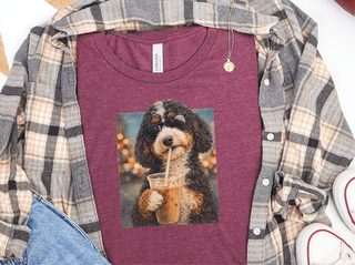 Bernedoodle Iced Coffee Cool Dog doodle dog shirt - photo 6