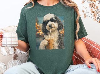 Sheepadoodle Iced Coffee Cool Dog doodle dog shirt - photo 4