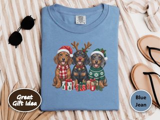 Christmas Dachshund Dogs Trio doodle dog shirt - photo 8