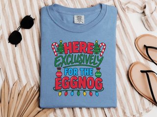 Festive Eggnog Christmas Typography funny shirt - photo 5