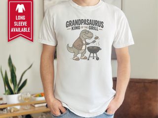 Grandpasaurus King Of Grill T-rex funny shirt - photo 1