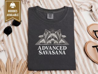 Yorkie Advanced Savasana Yoga doodle dog shirt - photo 4