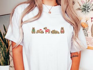 Festive Christmas Capybara Lineup funny shirt - photo 1