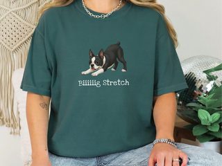 Boston Terrier Big Stretch doodle dog shirt - photo 6