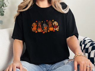 Dachshunds Fall Activities Lineup doodle dog shirt - photo 2