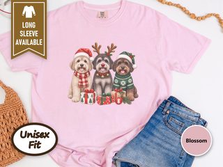 Christmas Schnoodle Dogs Trio doodle dog shirt - photo 3
