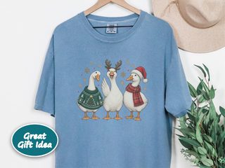 Festive Geese Christmas Trio funny shirt - photo 8