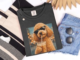 Comfort Colors Labradoodle Iced Coffee Cool Dog doodle dog shirt - photo 3