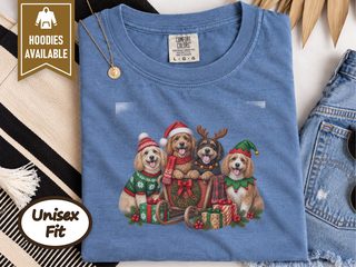 Christmas Cockapoo Holiday Sled doodle dog shirt - photo 5