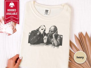 Monsters Sharing Diner Milkshake funny shirt - photo 8