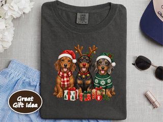 Christmas Dachshund Dogs Trio doodle dog shirt - photo 3