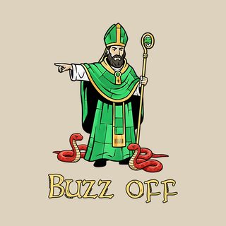 St. Patrick Snake Banisher Hand-Drawn Sketch St. Patrick's Day T-Shirt