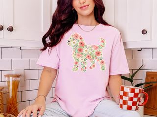 Comfort Colors Cockapoo Floral Silhouette doodle dog shirt - photo 4