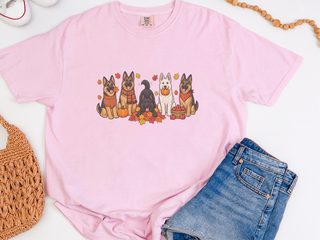 German Shepherd Autumn Fun doodle dog shirt - photo 8
