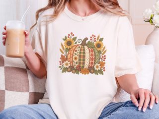 Patchwork Quilted Floral Pumpkin funny shirt - photo 8