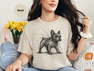 French Bulldog Sketch funny shirt - photo 3