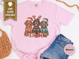 Christmas Dachshund Dogs Trio doodle dog shirt - photo 5