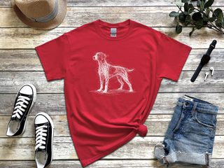German Shorthaired Pointer Sketch funny shirt - photo 5