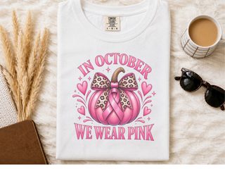 Pink Pumpkin Leopard Bow Ribbon funny shirt - photo 1