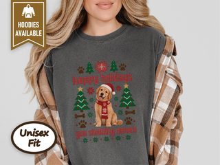 Golden Retriever Holiday Shedding Menace doodle dog shirt - photo 6
