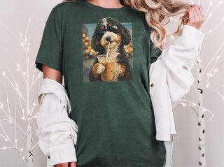 Bernedoodle Iced Coffee Cool Dog doodle dog shirt - photo 4