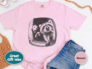 Smoking Raccoon Opossum Skunk Trio funny shirt - photo 4