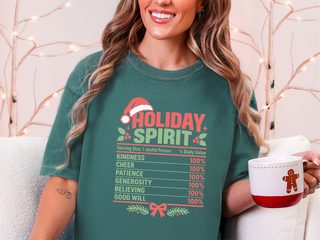 Holiday Spirit Nutrition Label funny shirt - photo 7