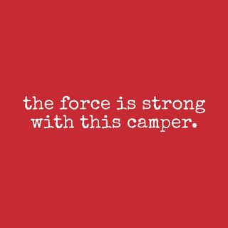Strong Camper Power Warning Respectful Outdoor Adventure Tee