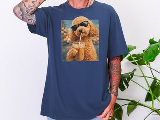 Comfort Colors Cockapoo Iced Coffee Cool Dog doodle dog shirt - photo 7