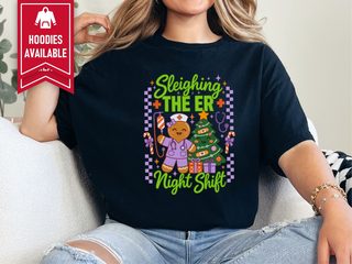 Gingerbread Nurse Er Night Shift funny shirt - photo 4