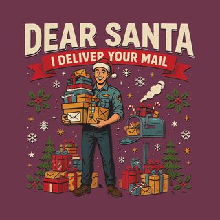 Dear Santa I Deliver Your Mail Carrier Shirt Comfort Colors Tee