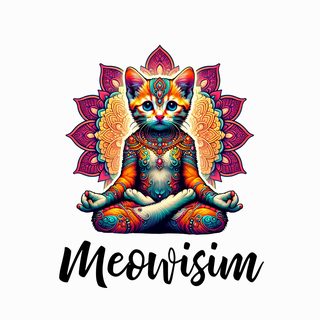 Purr Meowisim Kitty Cat Aura Spiritual Feline Zen Cat Energy Shirt