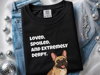 Derpy French Bulldog doodle dog shirt - photo 2