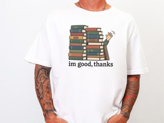 Book Wall Waving Hand funny shirt - photo 1