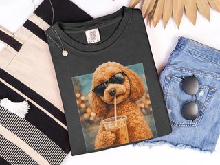 Comfort Colors Cavapoo Iced Coffee Cool Dog doodle dog shirt - photo 3