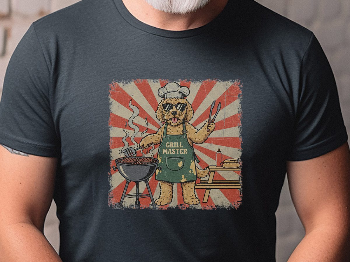 Goldendoodle Grill Master BBQ Dog Lover Gift Summer Cookout Shirt