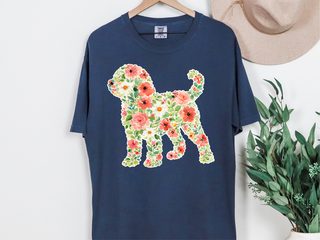 Comfort Colors Golden Doodle Floral Silhouette doodle dog shirt - photo 8