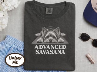 Yorkie Advanced Savasana Yoga doodle dog shirt - photo 3