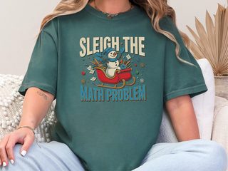 Sleigh The Math Problem funny shirt - photo 6